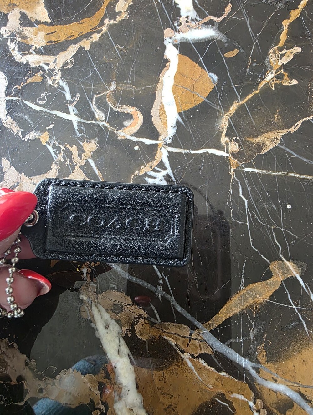 Black Leather Coach Hang Tag Replacement